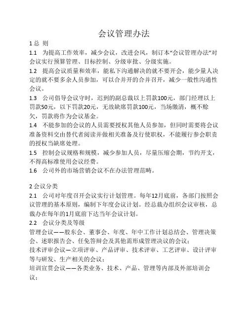 会议管理办法