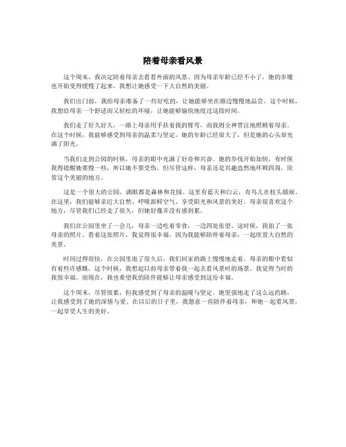 陪着母亲看风景