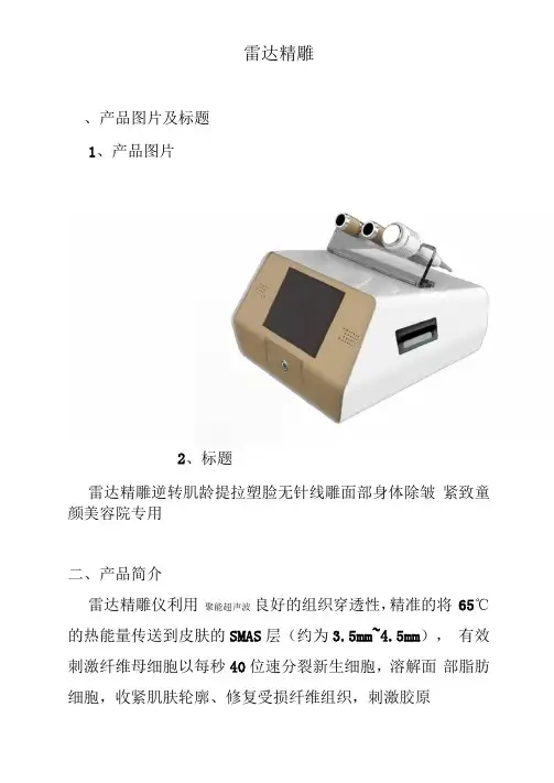 10雷达精雕仪