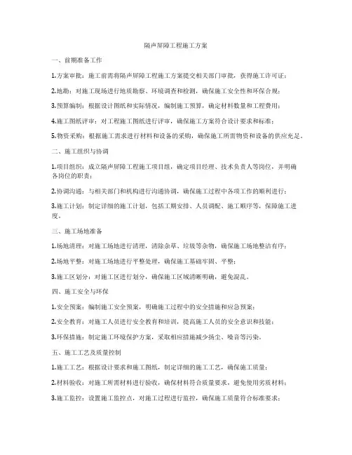 隔声屏障工程施工方案