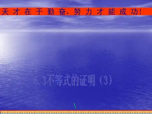 不等式的证明课件3(人教A版选修4-5)