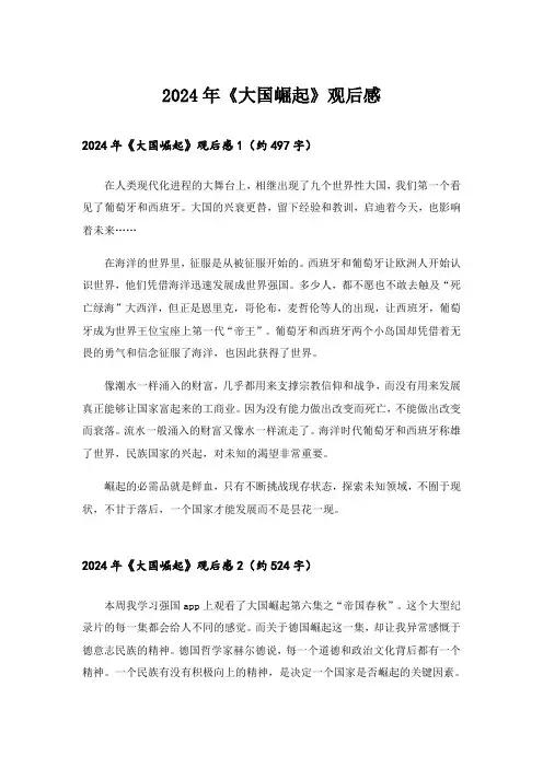 2024年《大国崛起》观后感