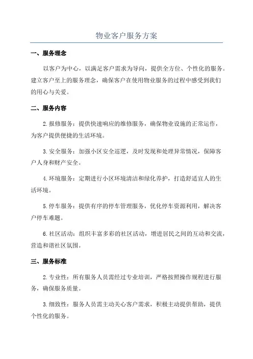 物业客户服务方案
