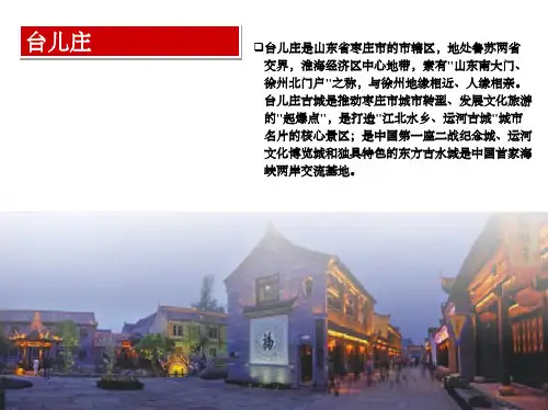 台儿庄古城案例分析ppt