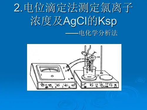 电位滴定法测定氯离子浓度及AgCl的KspPPS
