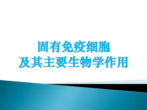 医学免疫学：14-1固有免疫细胞及其主要生物学作用