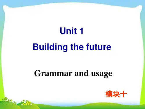 牛津译林版高中英语Module 10 Unit 1 Grammar and usage教学课件