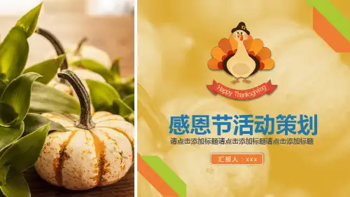 简约实用感恩节活动策划PPT模板