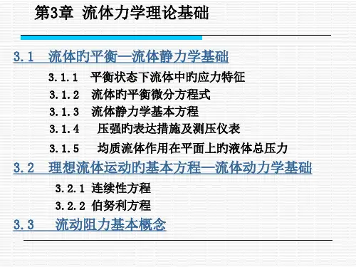 流体力学理论基础