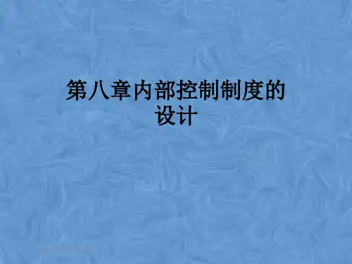 第八章内部控制制度的设计