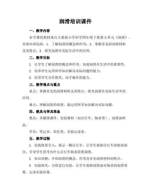 润滑培训课件