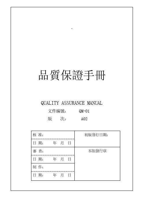 QM-01质量手册