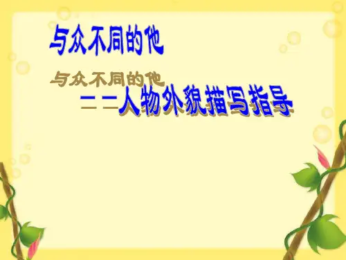 人物外貌描写写作指导小学语文