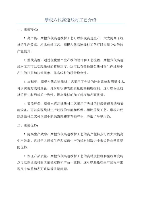 摩根六代高速线材工艺介绍