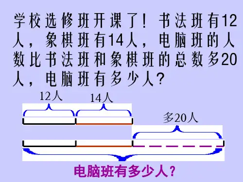 人教版小学三年级数学两步计算应用题1(PPT)5-3