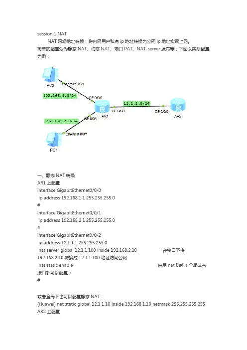 路由器NAT配置