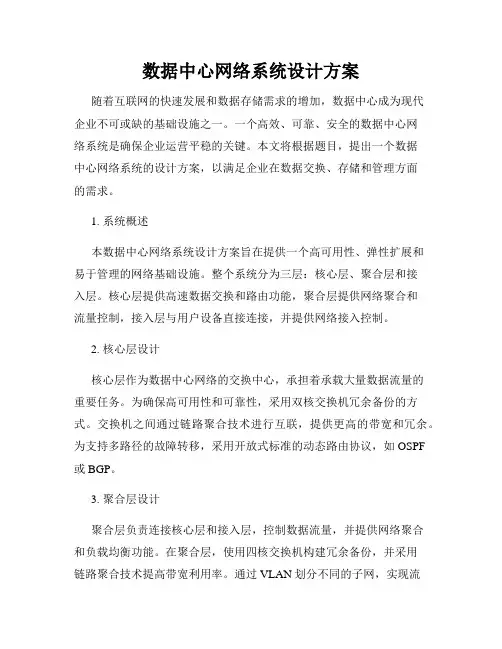 数据中心网络系统设计方案