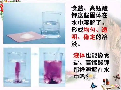四年级科学上册2.3液体之间的溶解现象 PPT精品课件1教科版