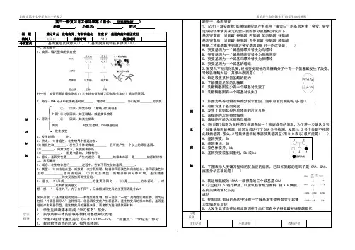 高三一轮复习学案27 基因突变和基因重组