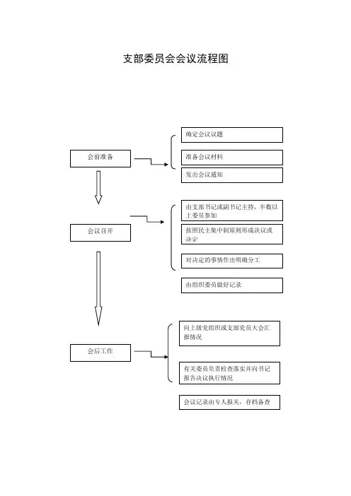 支部委员会会议流程图