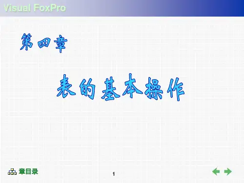 Visual FoxPro表的基本操作