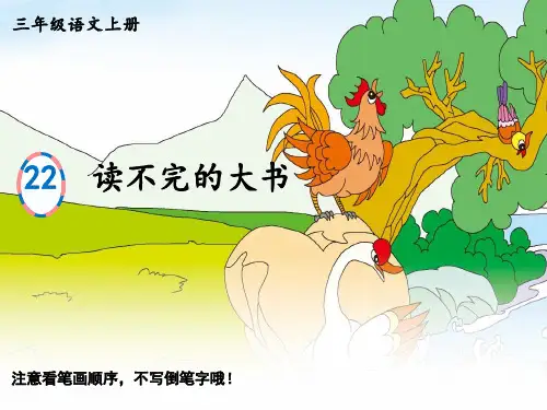 部编版小学三年级上册语文生字笔顺精品教学课件 22 读不完的大书