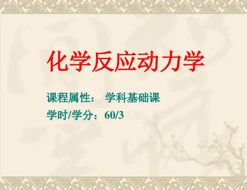 化学反应动力学(全套课件582P)