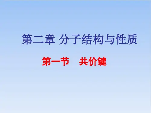 (新)人教版《共价键》优质PPT课件[2]