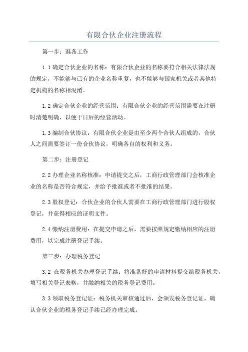 有限合伙企业注册流程