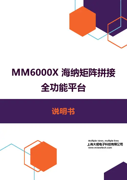 大视电子 MM6000X 海纳矩阵拼接全功能平台 说明书