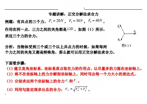 正交分解法应用如何求合力