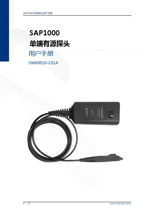 SAP1000 有源探头用户手册说明书