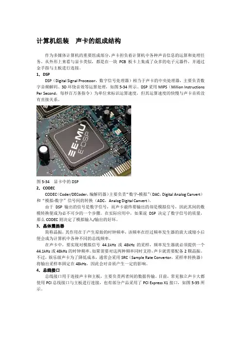 计算机组装  声卡的组成结构