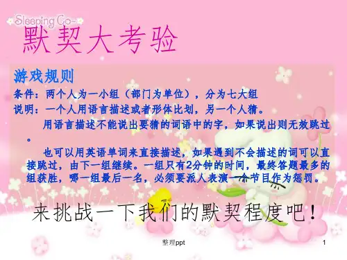 默契大考验(猜词语游戏)