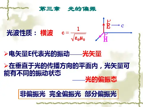 大学物理  第三章  光的偏振