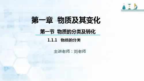 高中化学必修一第一节物质的分类PPT课件