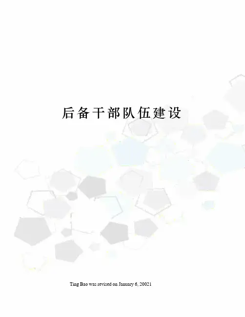 后备干部队伍建设