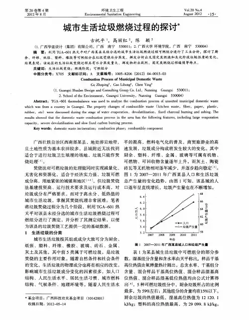 城市生活垃圾燃烧过程的探讨