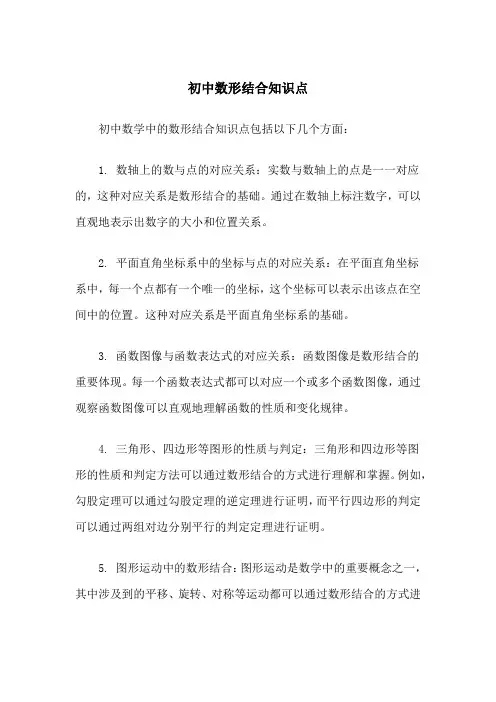 初中数形结合知识点