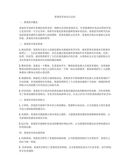 景观美学知识点总结