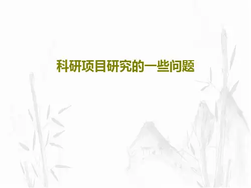 科研项目研究的一些问题共35页文档