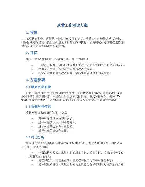 质量工作对标方案
