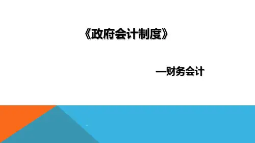 政府会计制度改革培训课件-财务会计