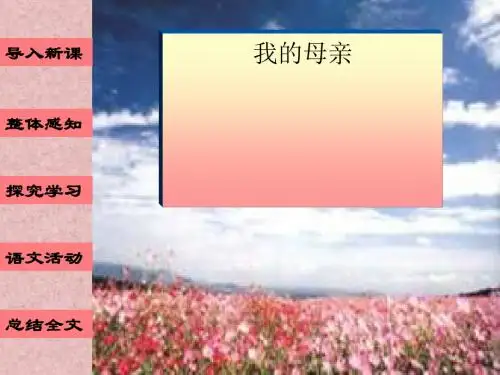 我的母亲(邹韬奋)PPT3 苏教版 (共10张PPT)