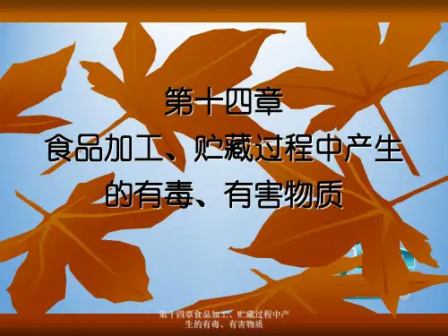 第十四章食品加工、贮藏过程中产生的有毒、有害物质
