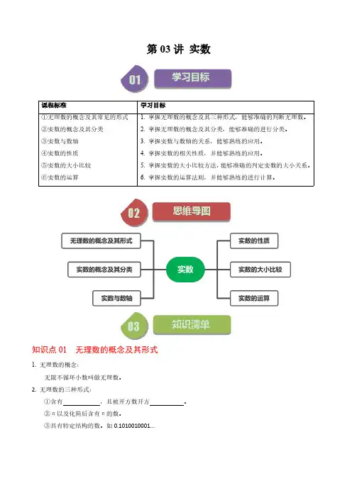 实数(6个知识点+7类热点题型讲练+习题巩固)(原卷版)七年级数学下册 