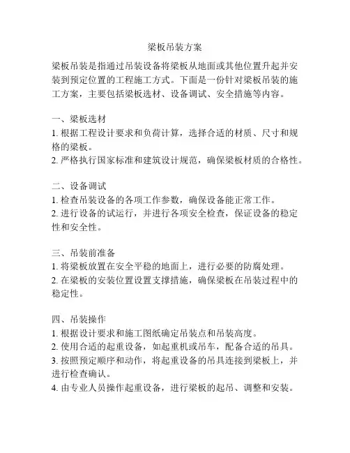 梁板吊装方案