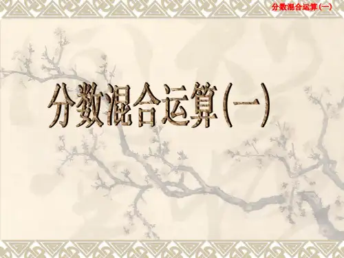 北师大版六年级上册数学  分数混合运算一 17张幻灯片