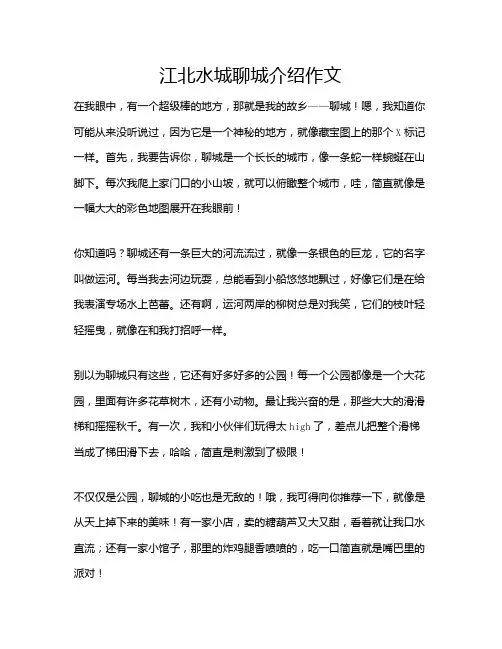江北水城聊城介绍作文