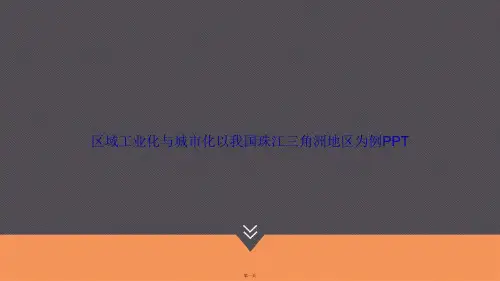 区域工业化与城市化以我国珠江三角洲地区为例2讲课文档